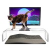 VTZEOTQ Acrylic Monitor Stand Riser Crystal Clear Monitor Riser, 21