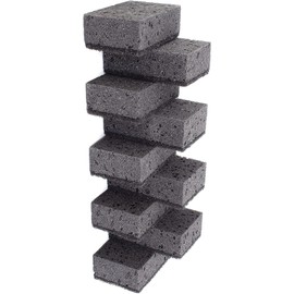 Okleen Black Scrub Sponges. Made in Europe. 9 Pack, 4.3x2.8x1.4 inches. Heavy Duty and Non Scratch Fiber. Kitchen Sponges Pack with No Smell. for Dishes and Household Washing