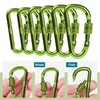 Zalava 6 pcs 2”D-Clip Durable Locking Carabiner Keychain Clip,Keychain Clip