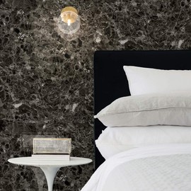 Easy to Stick Black Marble Granite Effect 19''x118'' Vinyl Contact paper Self Adhesive Peel and Stick Kitchen Countertop Cabinet Furniture Wallpaper