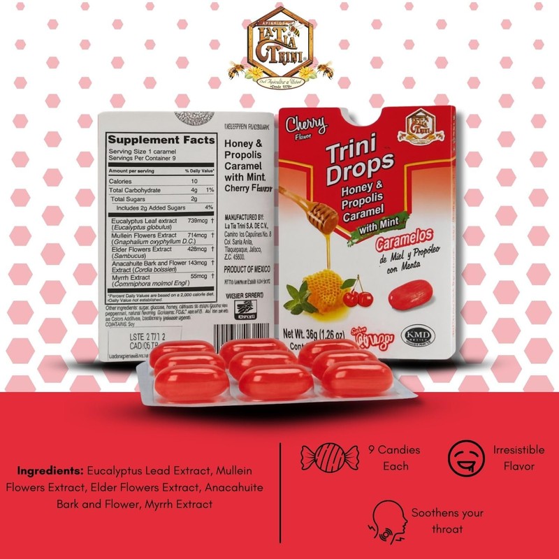 La Tía Trini – Propolis, Mint & Cherry Candies –