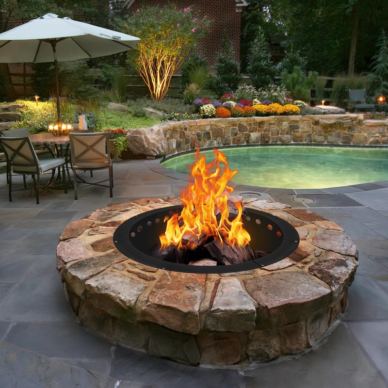 Baitedelai Outdoor Smokeless Fire Pit Ring 40 Inch Outer/36 Inch