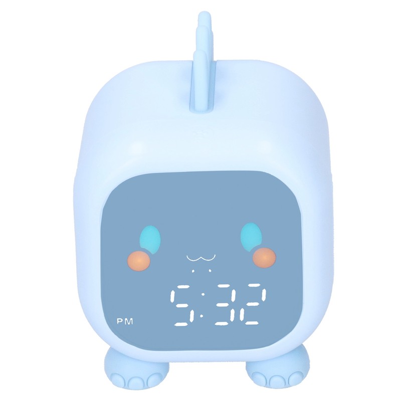LED Alarm Clock Mini Portable Voice Control Temperature Display USB
