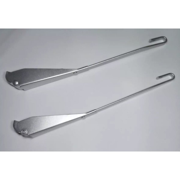Unbranded WIPER ARMS LEFT & RIGHT SILVER SET OF 2