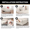 PrinceDeco T Cushion Loveseat Slipcover 3 Pieces Sofa Covers for