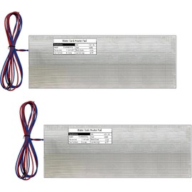 H&G lifestyles RV Tank Heater Pad Use with Up to 50 Gallons Fresh Water 12V Holding Tank Heating Pad with Constant Temperature 158℉ 7-1/4"x25"(Pack of 2)