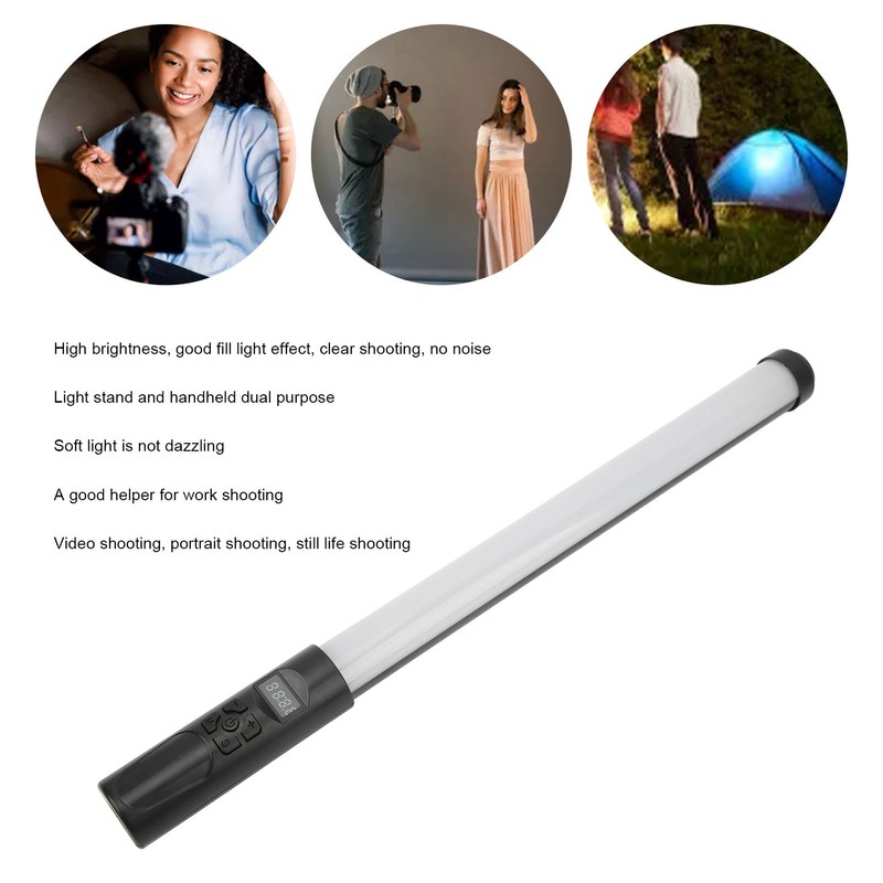 Portable RGB Handheld LED Video Light Wand Stick Outdoor Photography