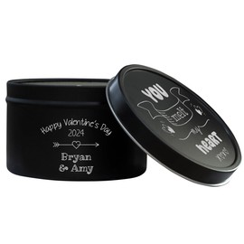 You Melt My Heart Customized Candle Include a Couples Name and Dates or Holiday (Bright Citrus)