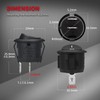 DaierTek ON Off Round Rocker Switches SPST 20mm Mini 12