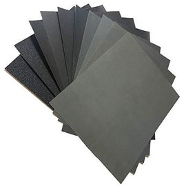 [LWC] A4 Large Size Waterproof Sandpaper Sandpaper Sandpaper Abrasive Paper Set #80, 120, 240, 400, 600, 800, 1000, 1200, 1500, 2000 (1 sheet of each 10 sheets)