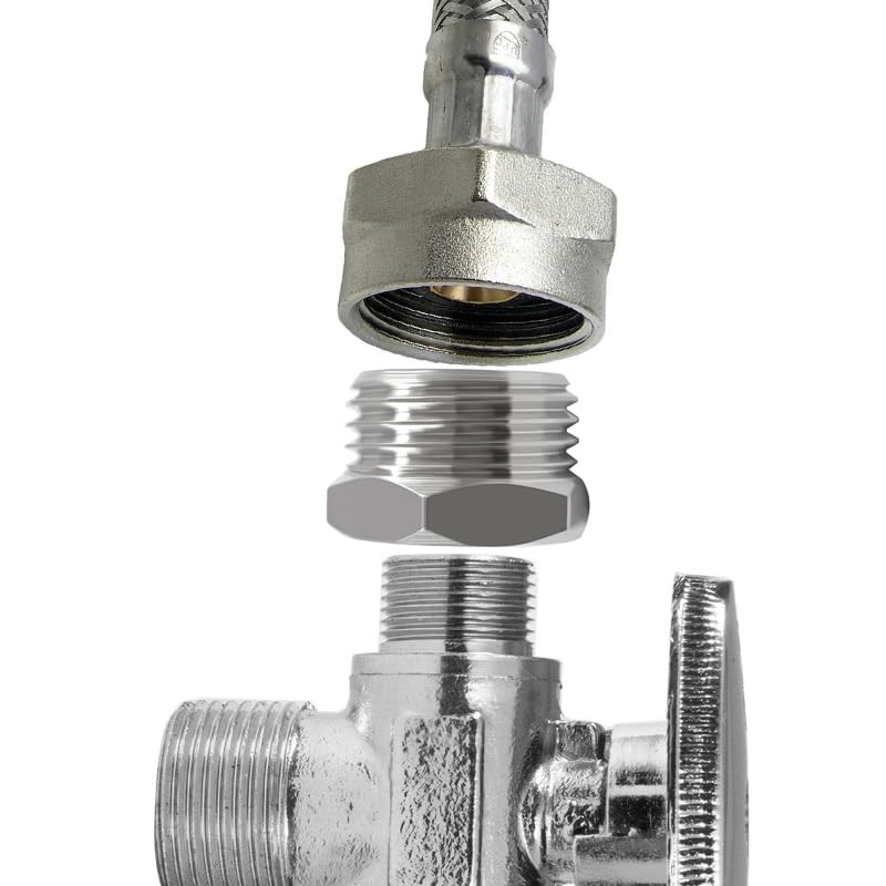 Beduan Brass Water Line Adapter 3/8" Female to 1/2" Male
