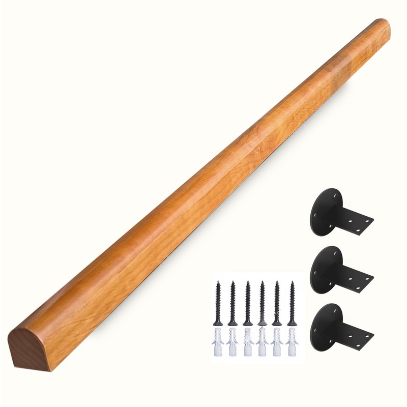 Wooden Handrails, 1-20ft Non-Slip Staircase Handrail, for Home Garden Corridor