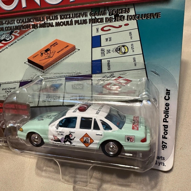 Johnny Lightning 70th Anniversary Monopoly Die-Cast ‘97 Ford Police Car