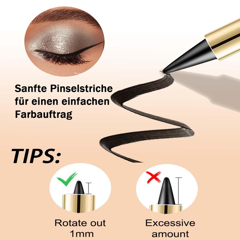 Eyeliner Waterproof, Matte Eye Pen, Black, Quick Drying Cream Eyeliner,