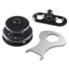 Tenax Button Black 1 Top + 1 Bottom Perforated Plate + 1 Tenax Key