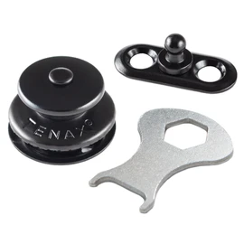 Tenax Button Black 1 Top + 1 Bottom Perforated Plate + 1 Tenax Key