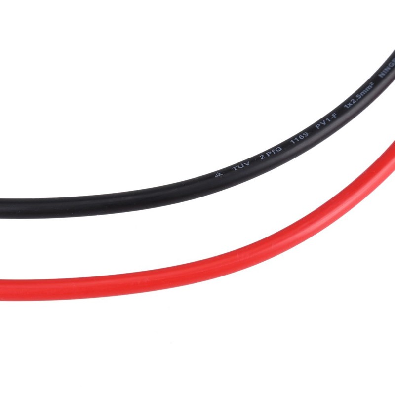 Garosa Juego de 2.5mm² de Conectores Par de Rojo, Negro