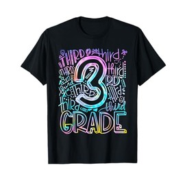 Tie Dye 3rd Grade Typography Team Third Grade Teacher T-Shirt