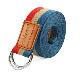 voidbiov D-Ring Buckle Yoga Strap 1.85 or 2.5M, Durable Cotton Adjustable Belt Perfect for Holding Poses, Improving Flexibility and Physical Therapy(3 Colors)
