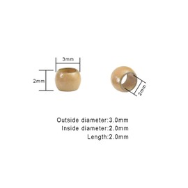 500 Pcs 3.0mm Micro Link Rings Beads Non-Silicone Lining Copper Ring for Hair Extensions and Feather Extensions (Dark Blonde)