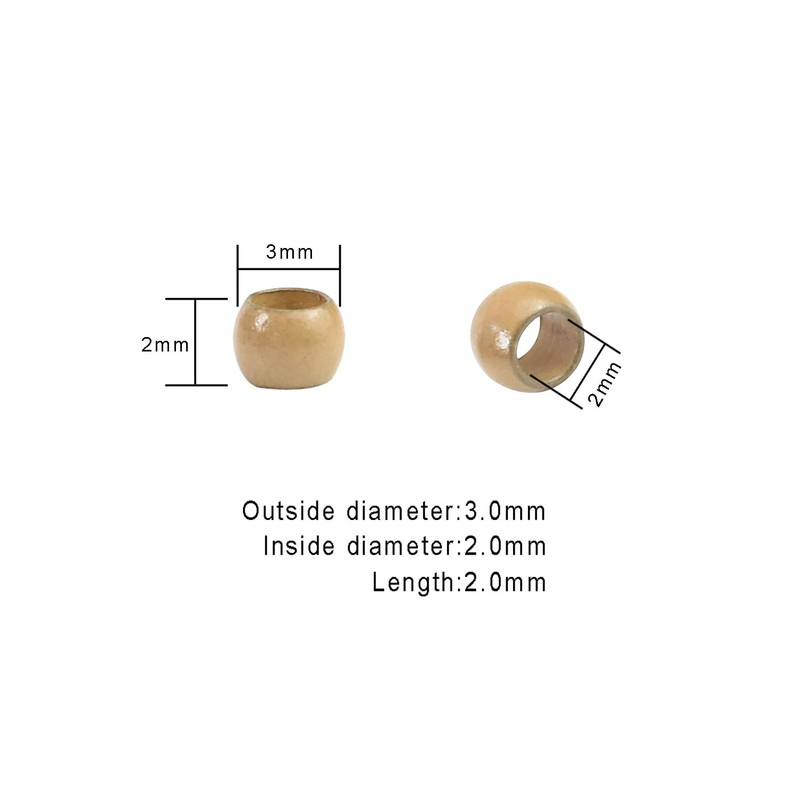 500 Pcs 3.0mm Micro Link Rings Beads Non-Silicone Lining Copper