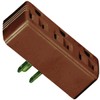 Cooper Wiring Brown 3-Outlet 3-Wire Grounding Adapter 1147B-BOX