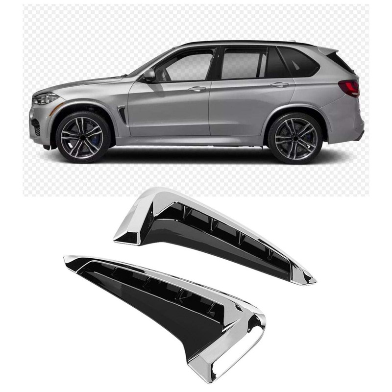 EVGATSAUTO Car mudguard side cover, 2 pieces ABS mudguard stickers,