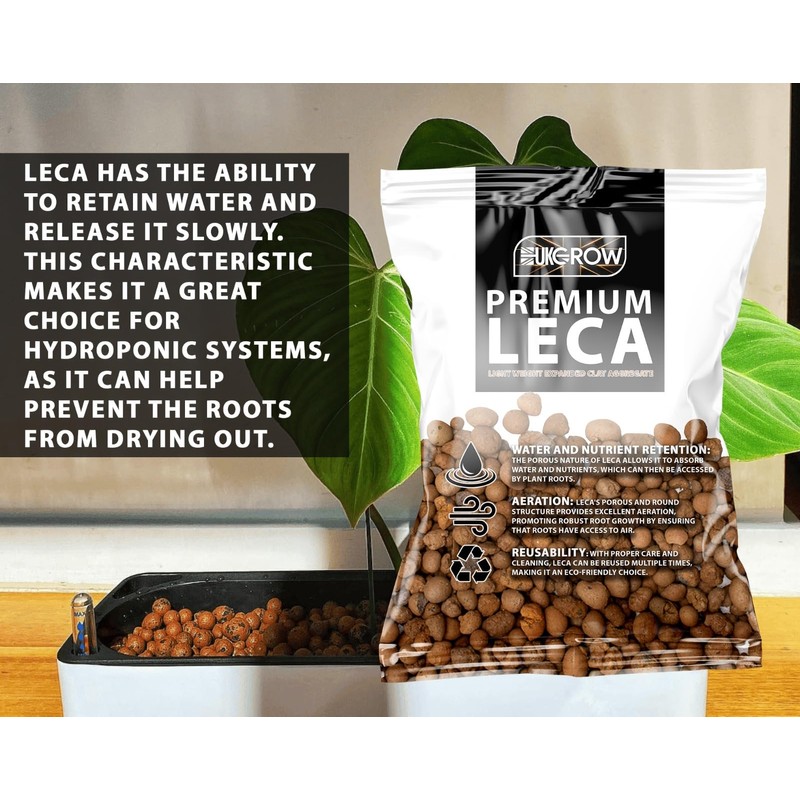 UK GROW Premium Leca Clay Pebbles for Optimal Gardening and