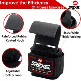 Weight Lifting Hook Heavy Duty Rubber Grip Wrist Wraps Non-Slip Hooks Wrist Support Neoprene Padded with Hooks Gym Weight Lifting Gym