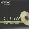 TDK CD-RW 80 min 4-12x 1 pack