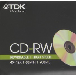 TDK CD-RW 80 min 4-12x 1 pack