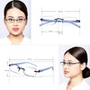 3-Pack Rimless Reading Glasses For Women, Lightweight Spring Hinge Readers,