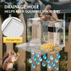 GelinRedcap Squirrel Feeder for Outside – 3 Mounting Options (Screw/Strap/Suction),