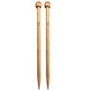 Weabetfu Bamboo Knitting Needle Straight Single Pointed 13.8-inch Length Knitting