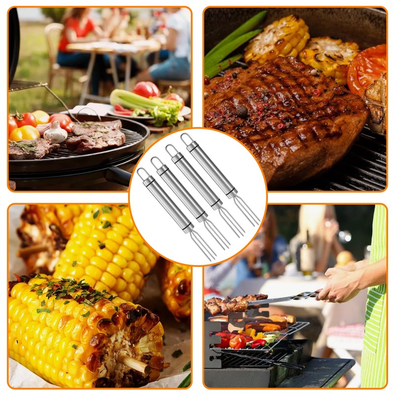 4 Pcs Corn On The Cob Skewers, Corn Cob Holders,