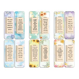 NewEights Joy and Hope Bookmarks (2-Sets X 6 Cards) - Daily Motivational Card Set – Collection Set Book Page Clippers – Ideal for Church Ministry Gifts for Boys and Girls