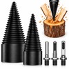 2PC Firewood Log Splitter Drill Bit, 32/42mm High-Carbon Steel Wood