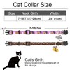Giecooh 2 Pack Cat Collar Breakaway with Bells, Adjustable Cute