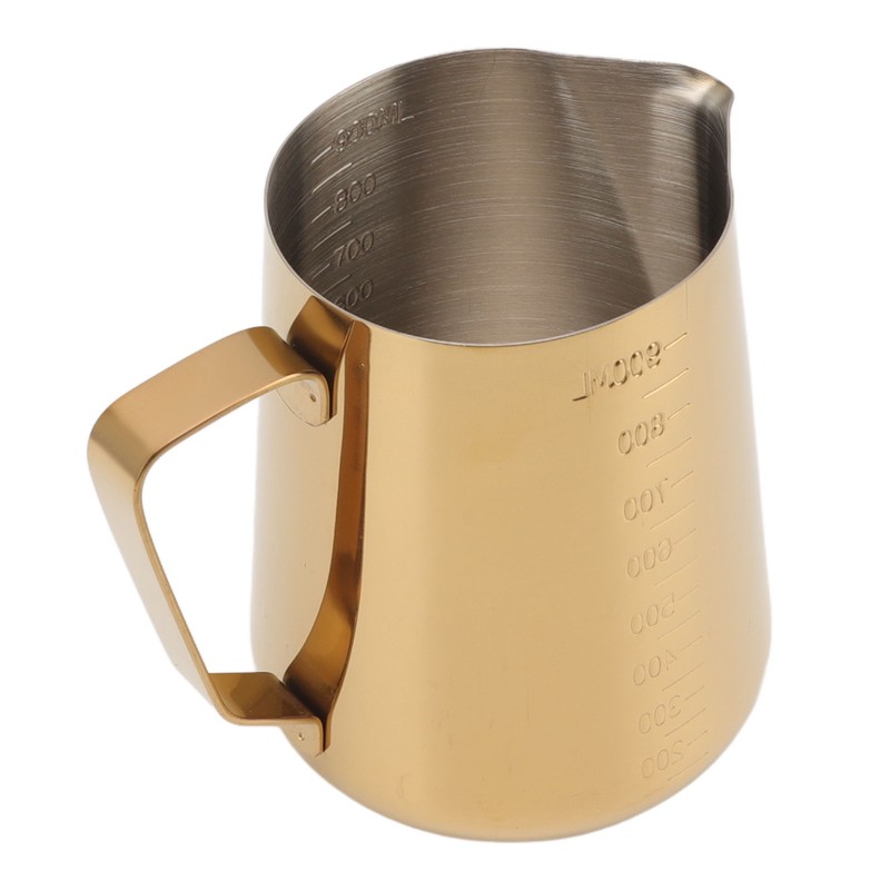 Milk Frothing Pitcher Dual Scale 304 Stainless Steel Milk Frother