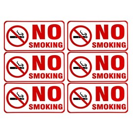 eSplanade NO SMOKING Sign Decal Sticker - Easy to Mount Weather Resistant Long Lasting Ink Size (4" x 2")