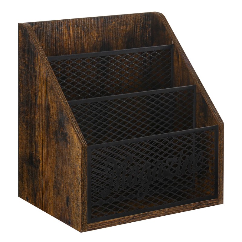 YINMIT Magazine Holder, Stepped 3 Tier Magazine Rack Floor, Magazine