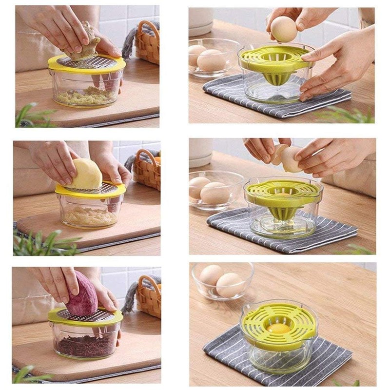LHKJ Manual Lemon Squeezer, Citrus Juicer, Plastic Juicer with Container,
