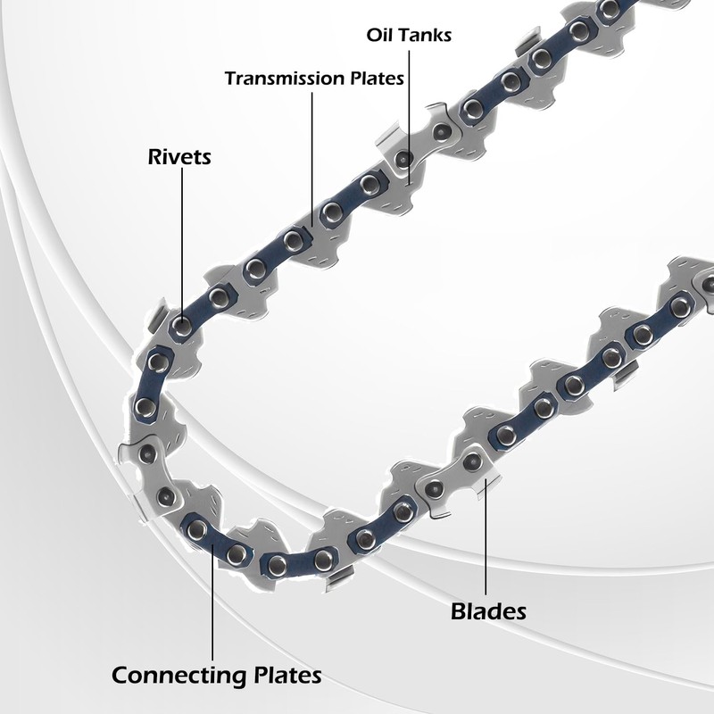 3 Pack 8 Inch Chainsaw Chain Replacement Chain Mini Replacement
