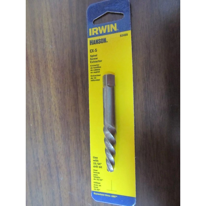 Irwin Hanson Spiral Screw Extractor # EX-5 (19/64 Drill) #53405