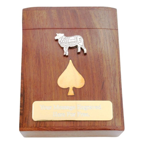 Gamekeepers Cottage gifts Butcher Sheep Playing Cards In Wooden Box
