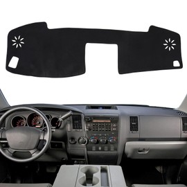 ZZEQYG Dash Cover for 2007-2013 Toyota Tundra & 2008-2017 Toyota Sequoia Accessories Flannel Dashboard Cover Dash Mat Center Console Cover Sunshield Protector Pad