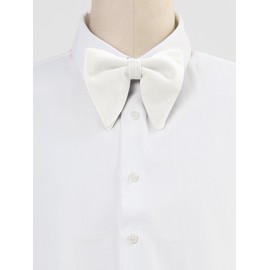 Allegra K Men's Velvet Bowtie, For Formal Parties, Weddings, cream white