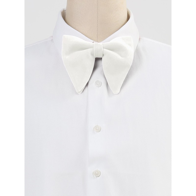 Allegra K Men's Velvet Bowtie, For Formal Parties, Weddings, cream