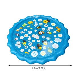 Splash Pad for Kids, TGKYK 67" Water Play Mat Outside, Alphabet Learning Kids Splash Pad, Sprinkle and Splash Play Mat, Inflatable Sprinkler Mat, Splash Pad Sprinkler for Kids Toddlers Boys Girls Pets