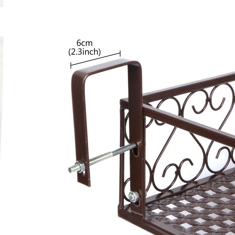 Saim Balcony Window Plant Shelf,Iron Flower Pot Hanger 23.5 Inches